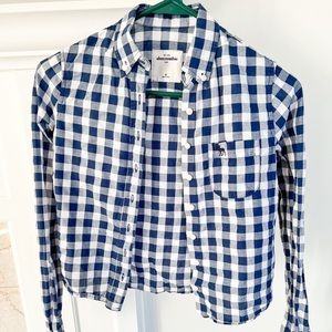 Girls Plaid Abercrombie Button Down Size Medium